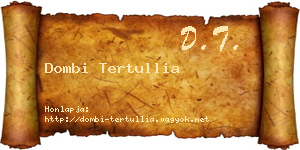 Dombi Tertullia névjegykártya